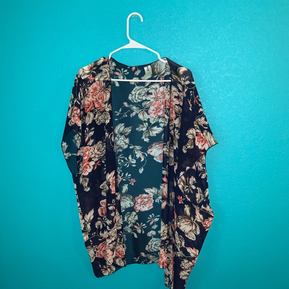 floral cardigan